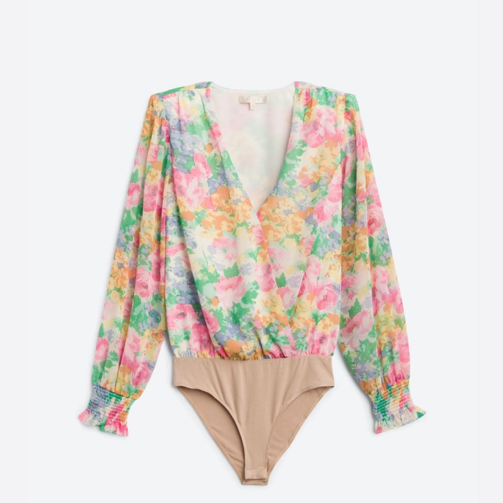 WAYF long sleeve surplus bodysuit blouse - size L